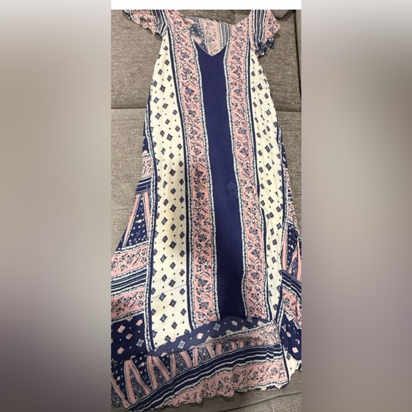 Charming Pink and Blue Dress - Picture 7 of 7